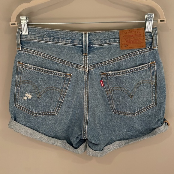 Levi’s 501 Denim Distressed Cuffed Shorts 100% Cotton size 27 - Picture 8 of 8